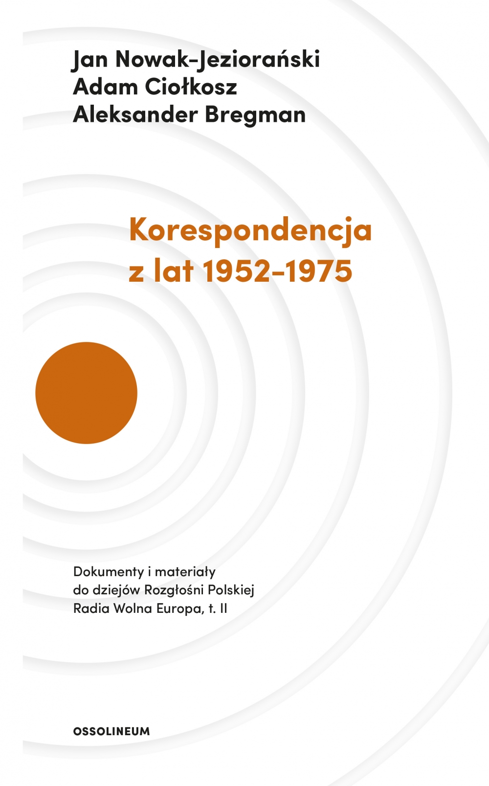 Jan Nowak-Jeziorański, Adam Ciołkosz, Aleksander Bregman - "Korespondencja z lat 1952-1975" (Ossolineum, 2018)
